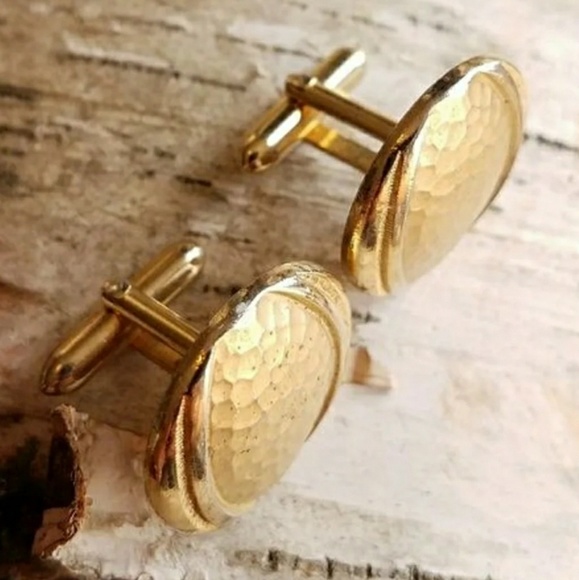 Vintage cuff links Swank round gold tone cufflinks - Picture 4 of 6